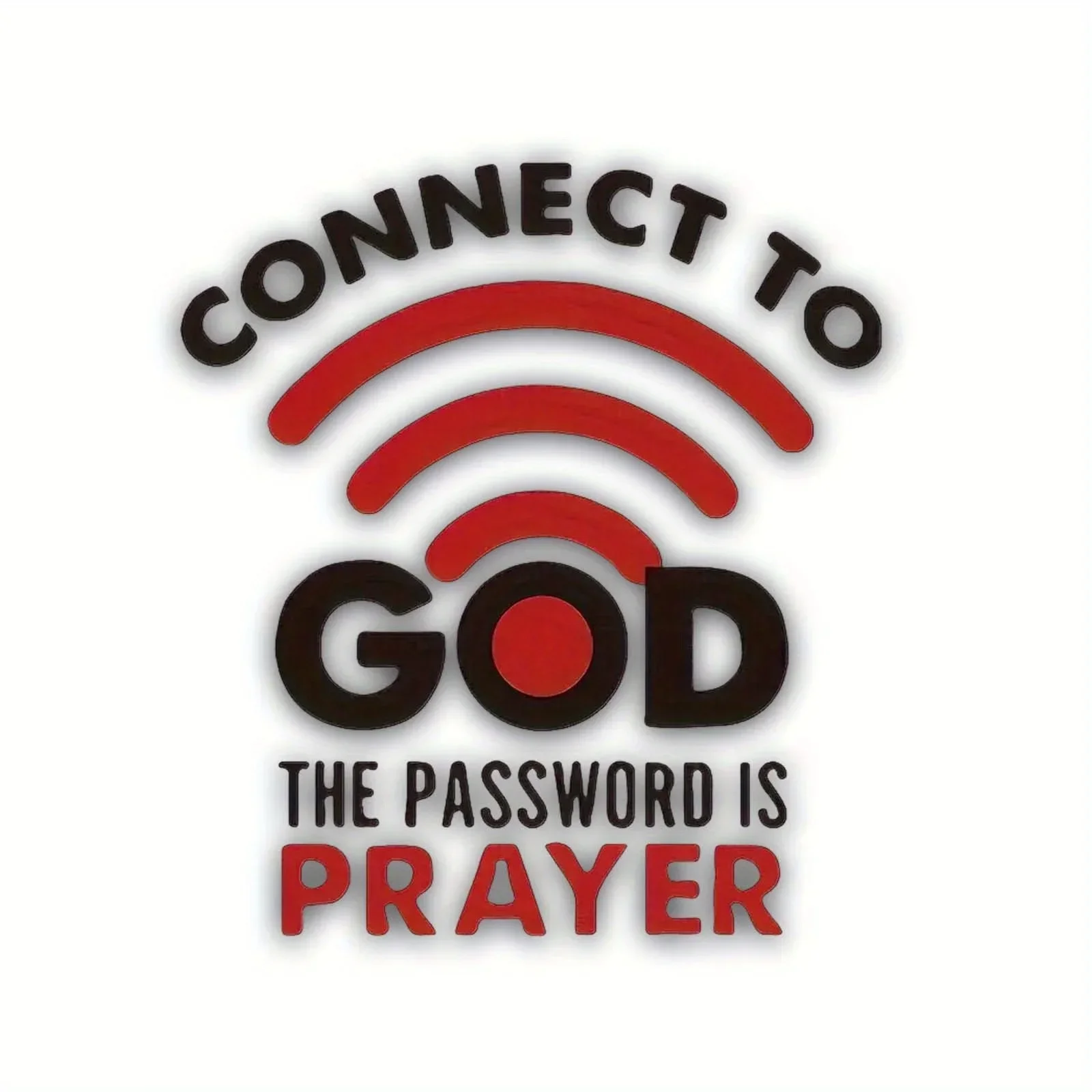 "Connect to God" Religious Car Sticker, Inspirational Design Decal, Unique Auto Faith Accessories