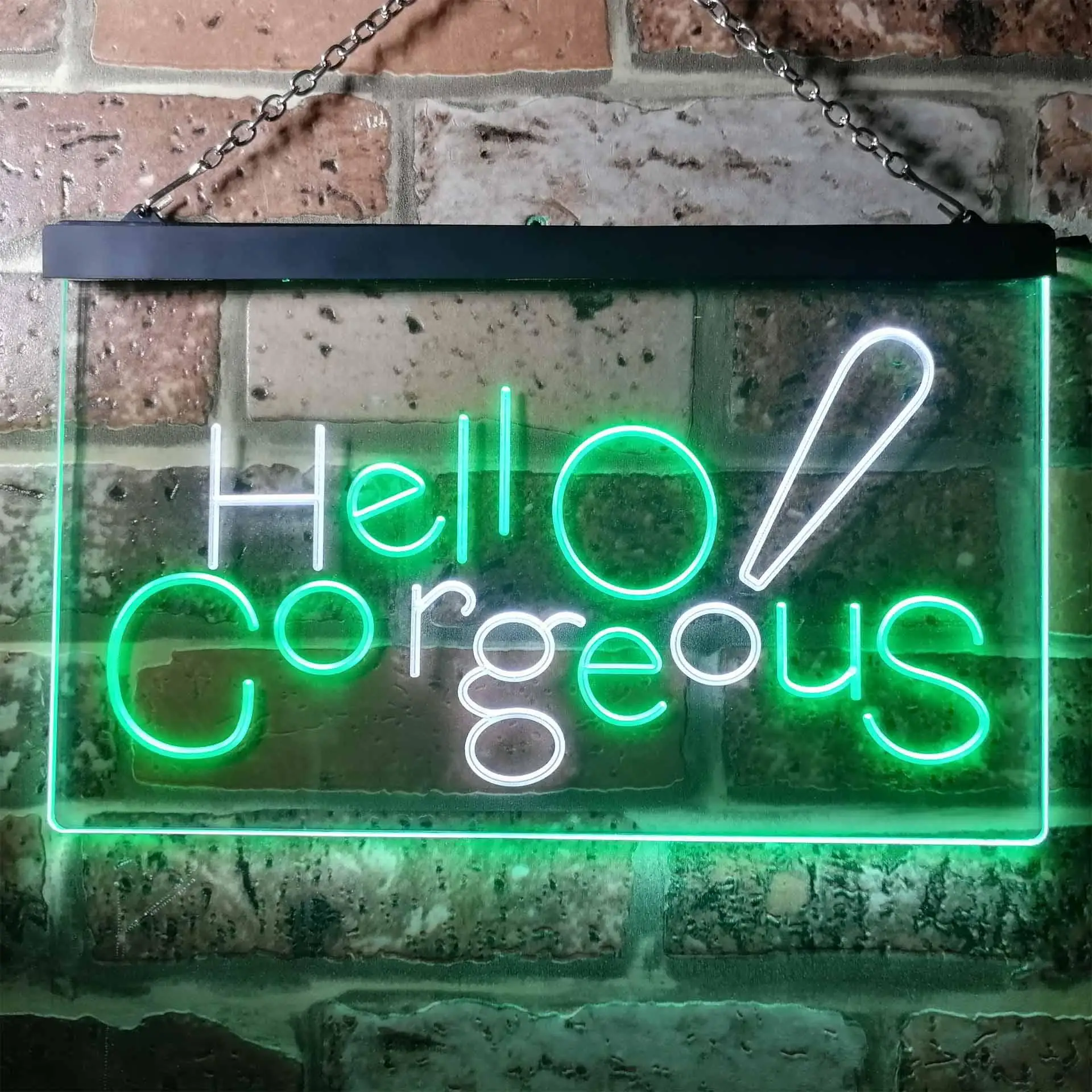 Hello Gorgeous! Dual Color Led Neon Sign st6-i3181