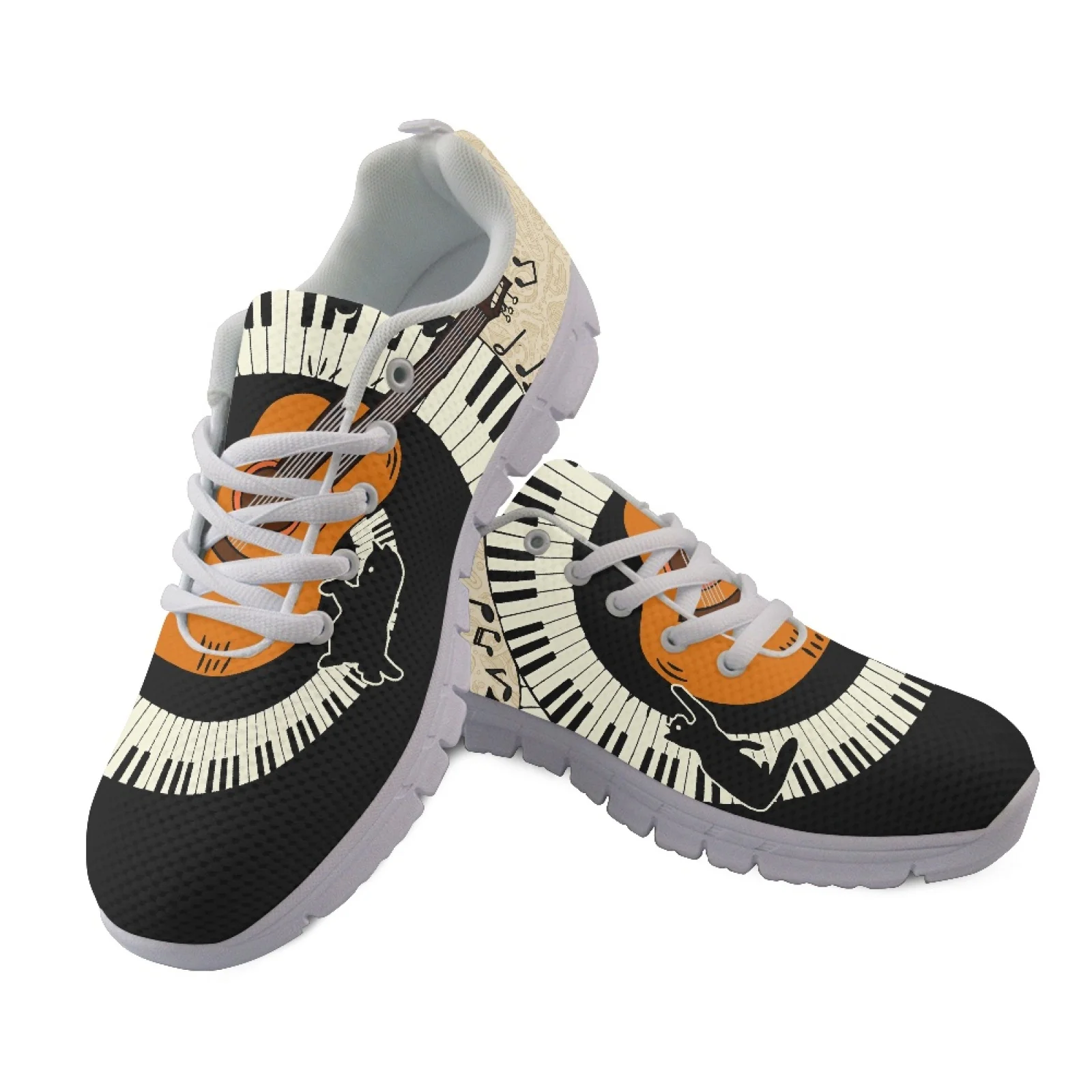Coloranimal Black Cat Sunflower Lightweight Running Sneakers Womens Athletic Walking Sneakers Fitness Shoes for Ladies Lady