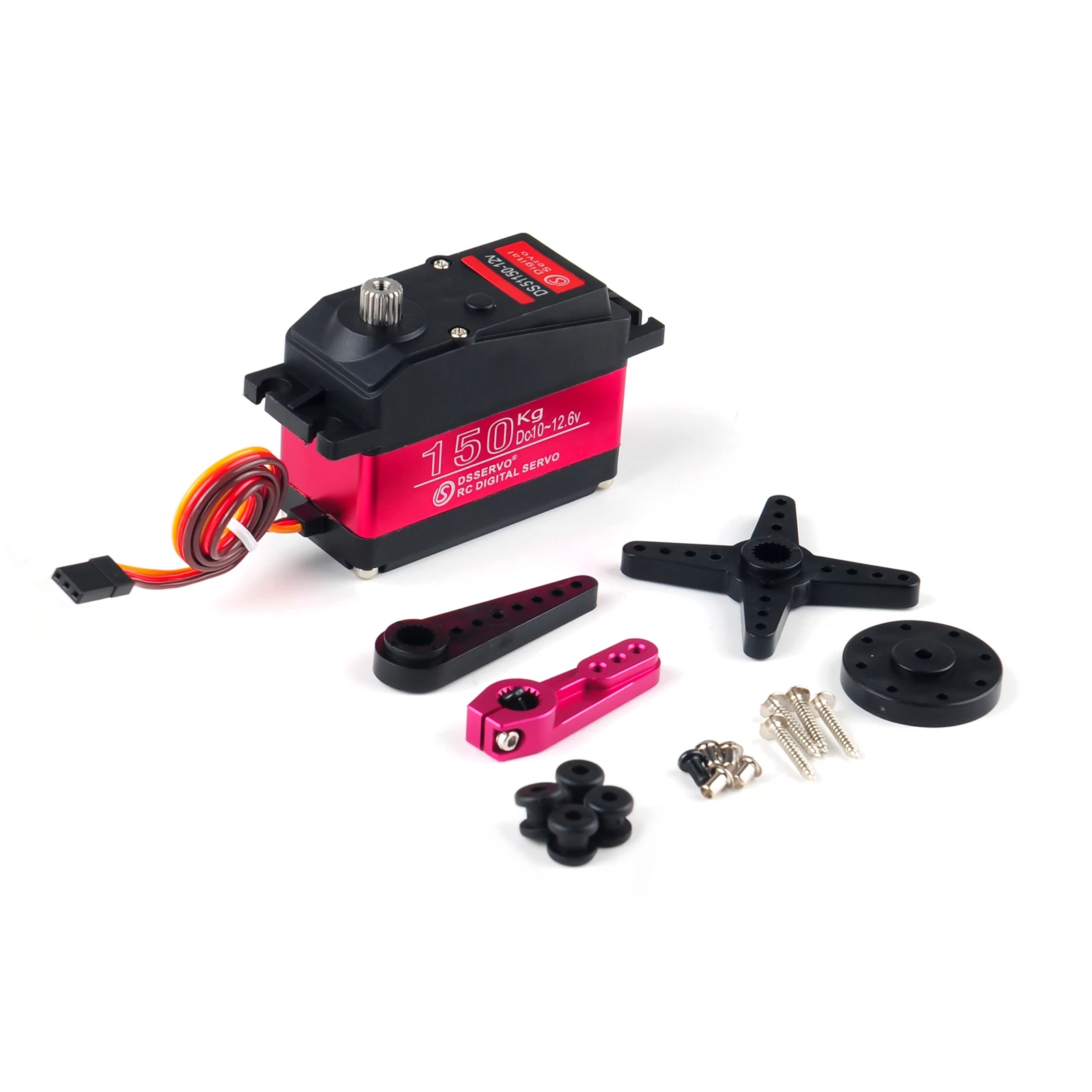 DS51150 Digitale Metalen Robotic 150KG Hoog Koppel 12V Waterdicht IP66 met 18T Servo Arm Koper & Aluminium Gear voor 1/8 1/10 Auto