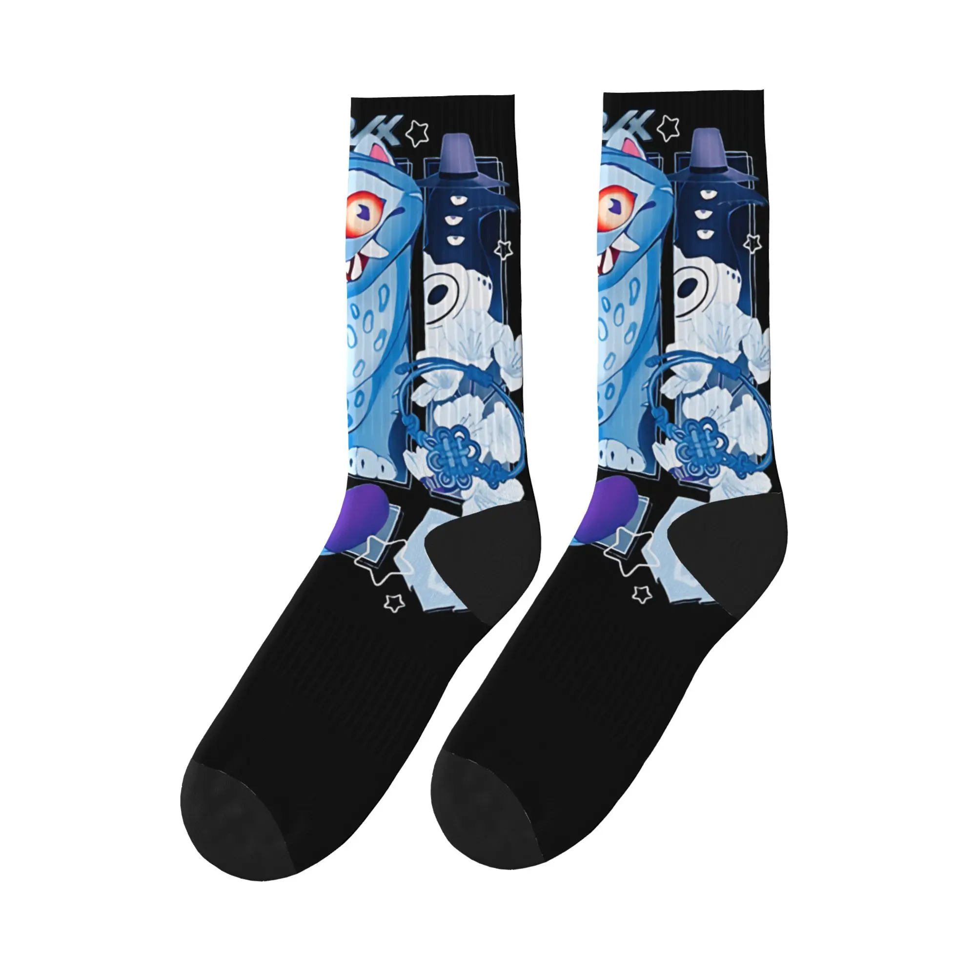 

Cat Team KPop Demon Hunters Socks Harajuku Stockings Men's Warm Soft Climbing Socks Spring Graphic Anti Sweat Socks