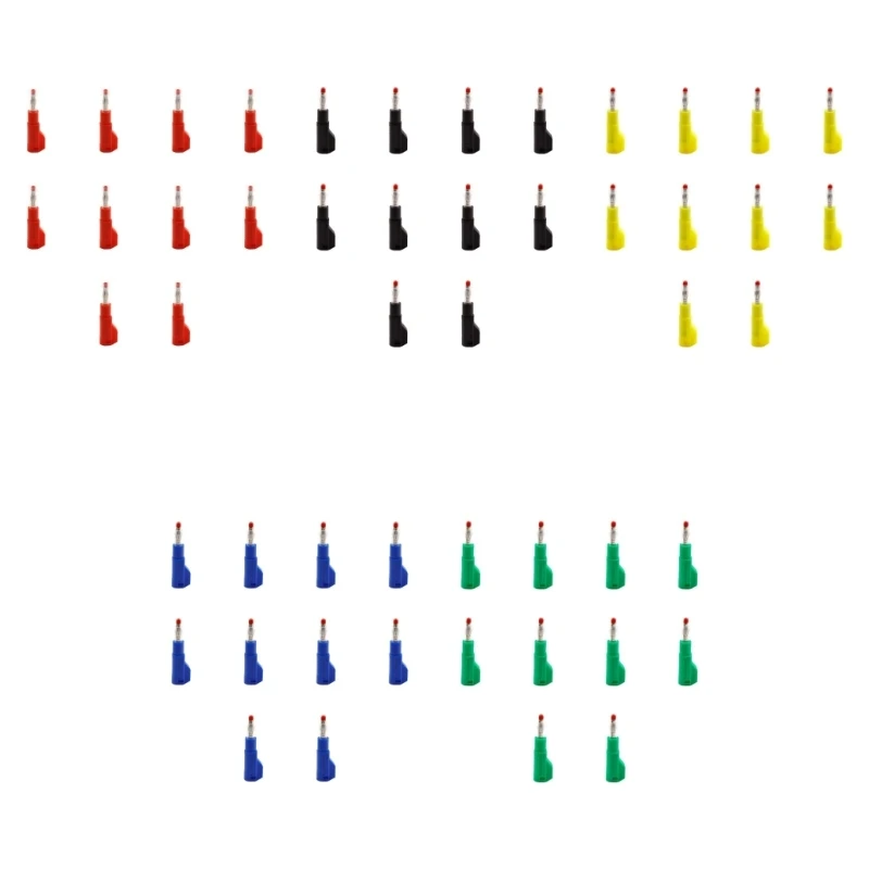 Banana Terminals Plugs with Ribbed Grip Areas, Solder-Type Attachments, and Covered Contacts for Electronics Projects K1KF