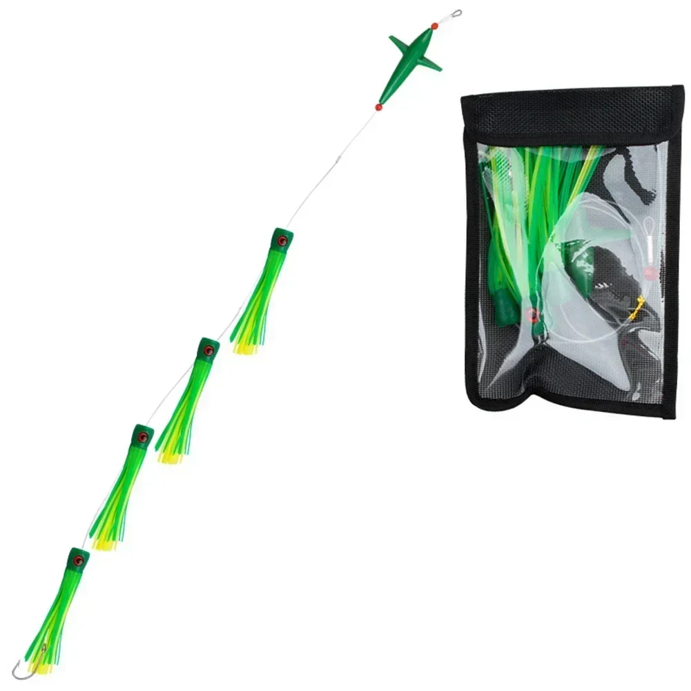 

New Trolling Lure Bait Rig Bait Lure 1set 210g Luminous Effect Metal+plastic More Dynamic Posture Stronger Winding Tuna
