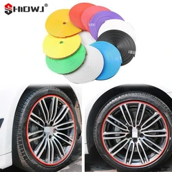 8M/Roll Rim Blades Car Vehicle Color Wheel Rims Protectors Decor Strip Tire Guard Line Rubber Mounding Trim Tire Guard Line