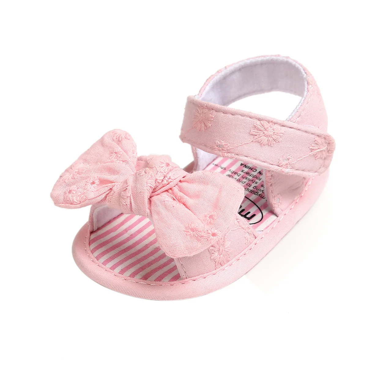 Baby Meisjes Open Tenen Sandalen Antislip Platte Zool Prinses Sandalen Met Decoratieve Strik