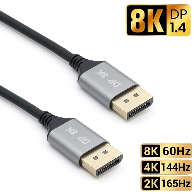 Ultra cienki cienki kabel DisplayPort DP1.4 8 k60hz 4 k144hz 32Gbps wideo Audio kabel do laptopa PC seria Xbox wyświetlacz gier