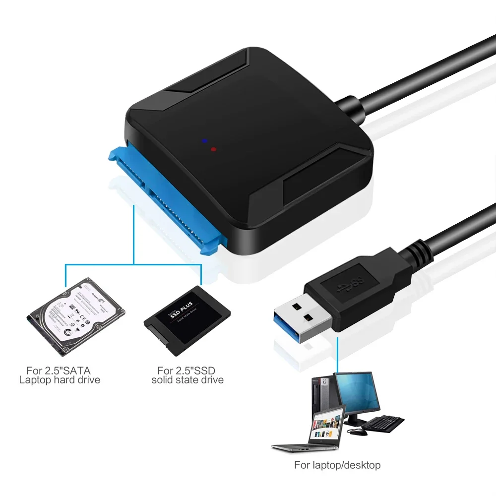 Переходник с USB 3,0 на Sata для внешнего жесткого диска 2,5/3,5 дюйма