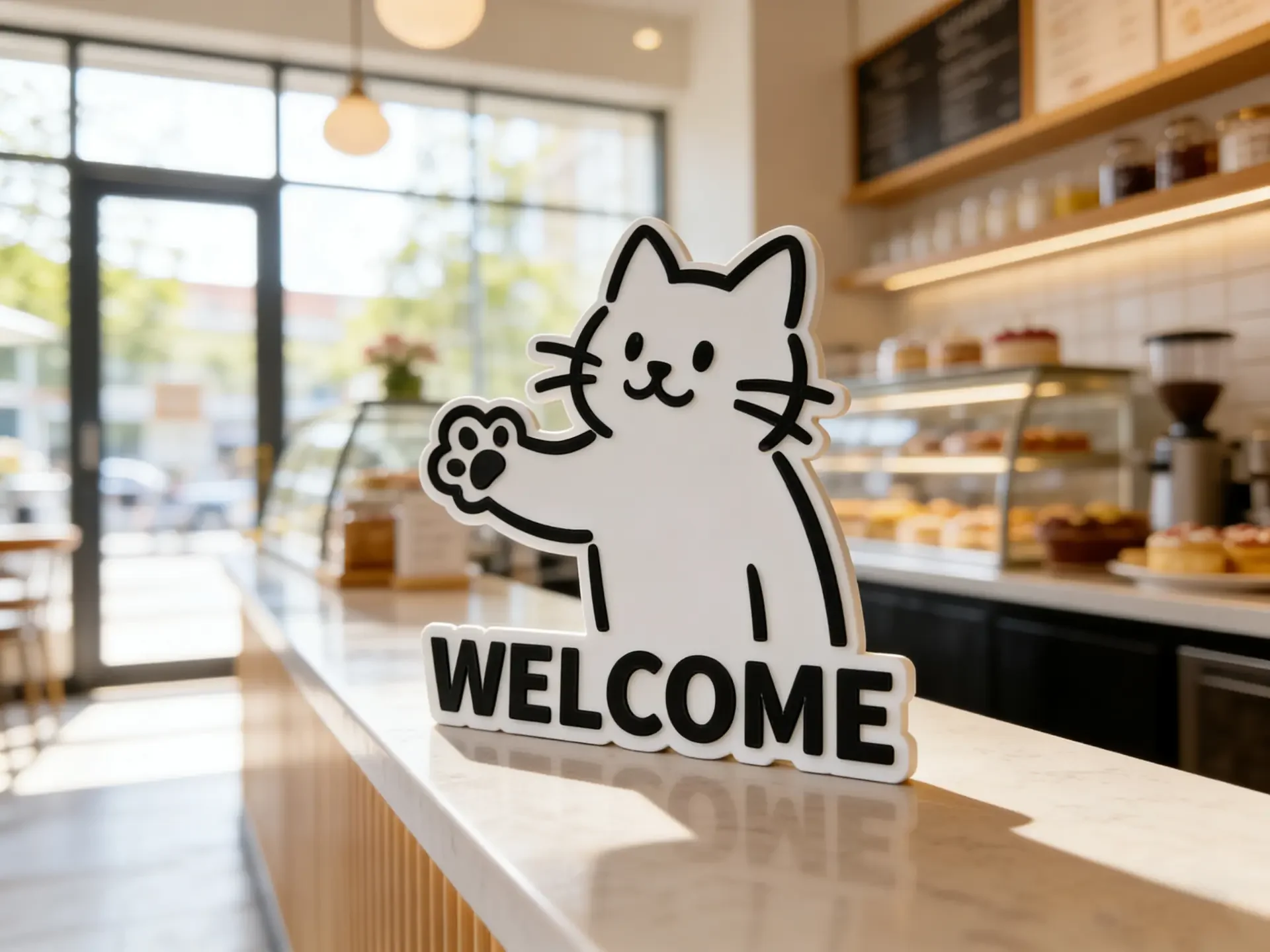 

Kitten WELCOME Decorative Sign/Display Stand