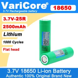 VariCore 18650 2500mAh Rechargeable battery 3.6V 25R 20A discharge batteries For electrical tools use