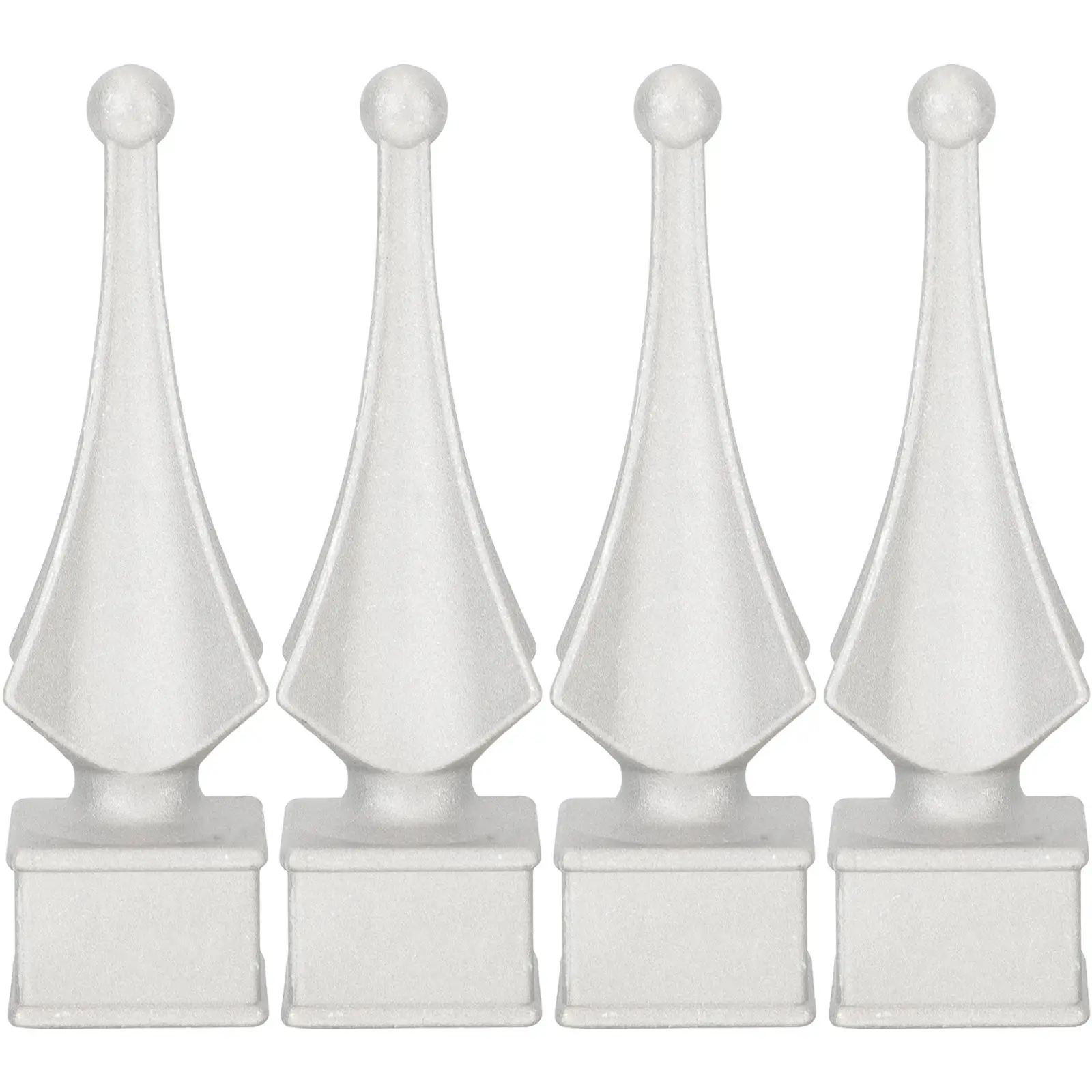 

4 Pcs Square Pipe Plug Fence Finials Decorative Metal Toppers 6x6 Post Caps Aluminum Alloy Sturdy Fence Head Outdoor Garden