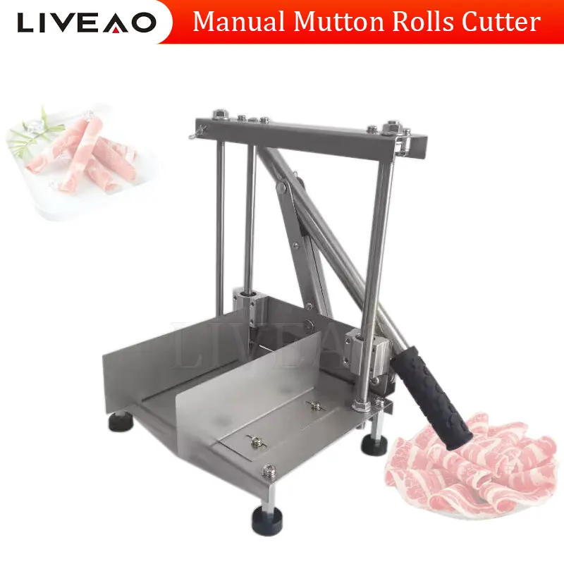 Manual Meat Roll Slicer Household Stainless Steel Blade Lamb Beef Vegetable Meat Food Cutter Machine Potato Grater Kitchen Tools