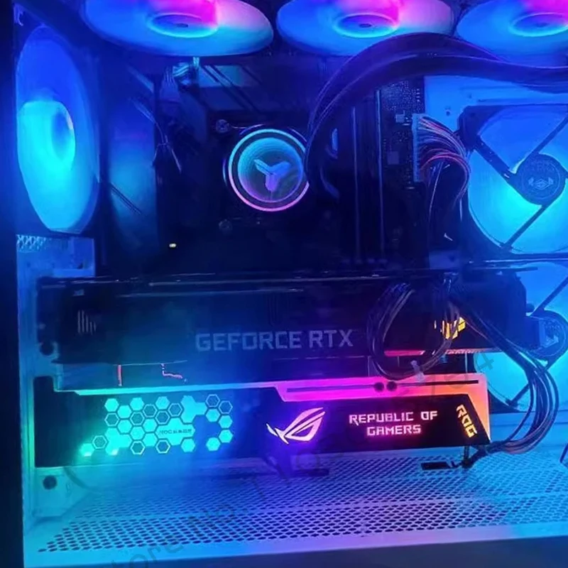 حامل حامل بطاقة الرسومات العالمي ودعم وحدة معالجة الرسومات، ASUS TUF AORUS ROG Brand Belief، 5V 3Pin ARGB MOD Gamer Case Decoration