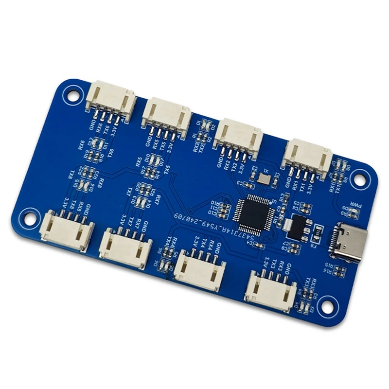Ch344q usb tipo c para módulo serial ttl de 8 vias, porta serial de 8 canais, módulo de expansão de porta serial multicanal uart