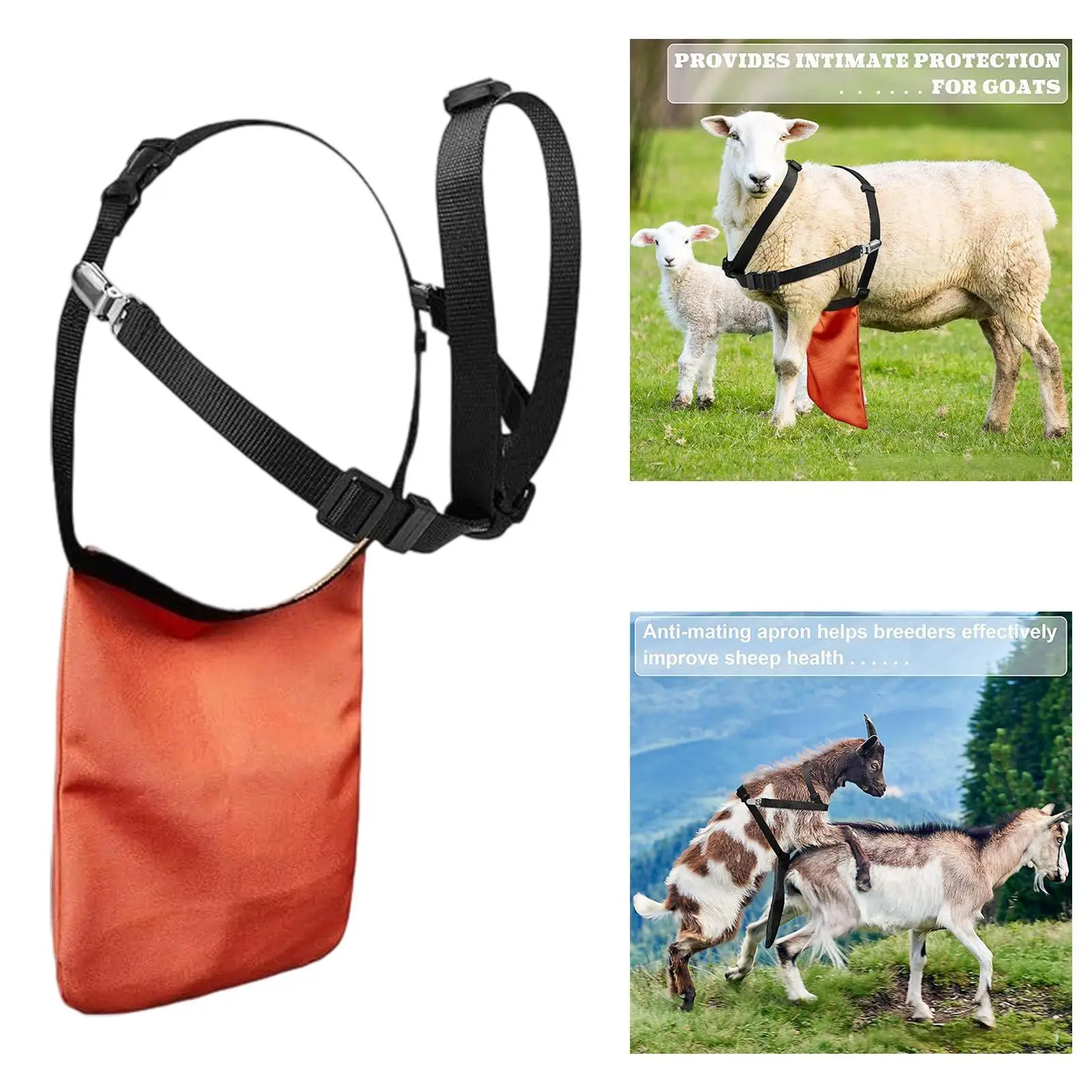 Goats Anti Breeding Apron Supplies Reinforced Stitching Durable Polyester Livestock Clothing for Preventing Unintended Mating