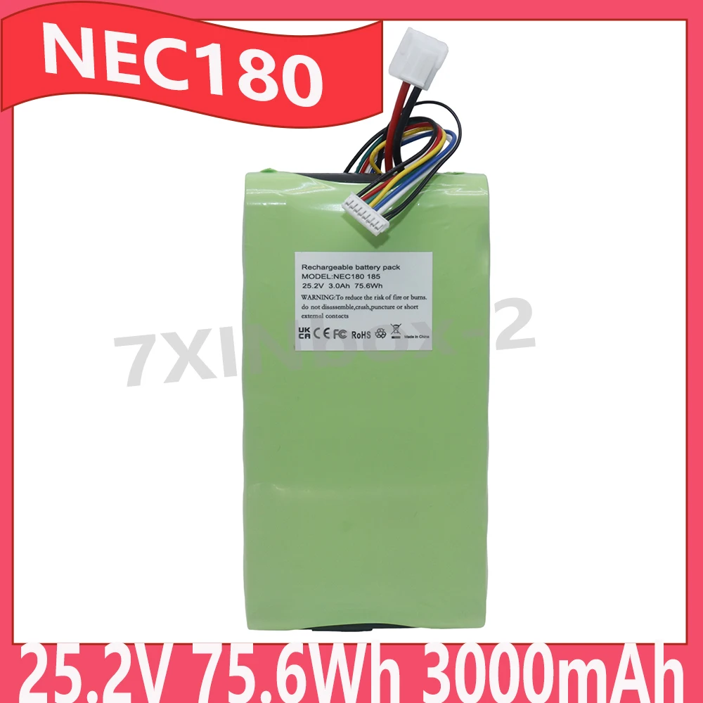 3000mAh 25.2V Replacement Battery For Eureka NEC180 NEC185 Compatible with BP25220F Cordless Vacuum Cleaner