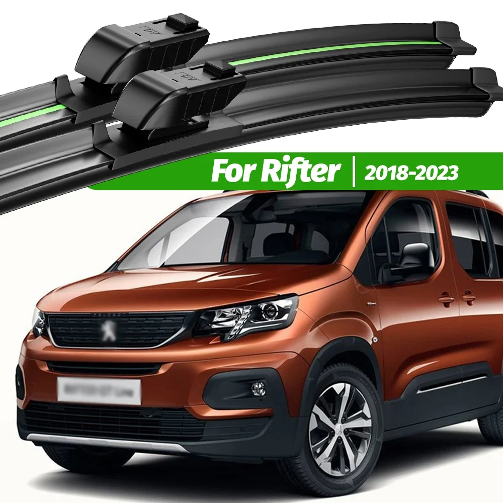 

For Peugeot Rifter 2018-2023 2pcs Front Windshield Wiper Blades 2019 2020 2021 2022 Windscreen Window Accessories