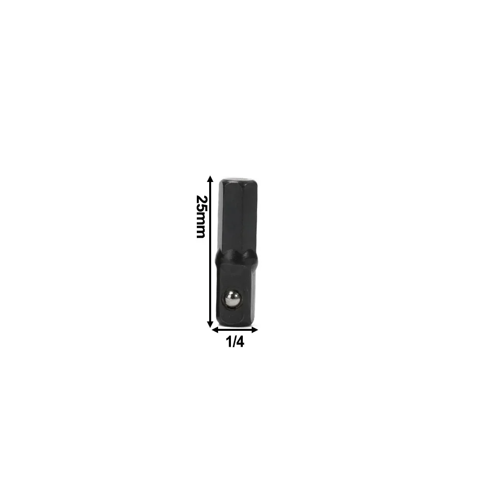 

1/4pcs Socket Adapter Electric Drill Pistol Drill 25mm 30mm 50mm 65mm Chrome Vanadium Steel For Electric Screwdriver Power Tools