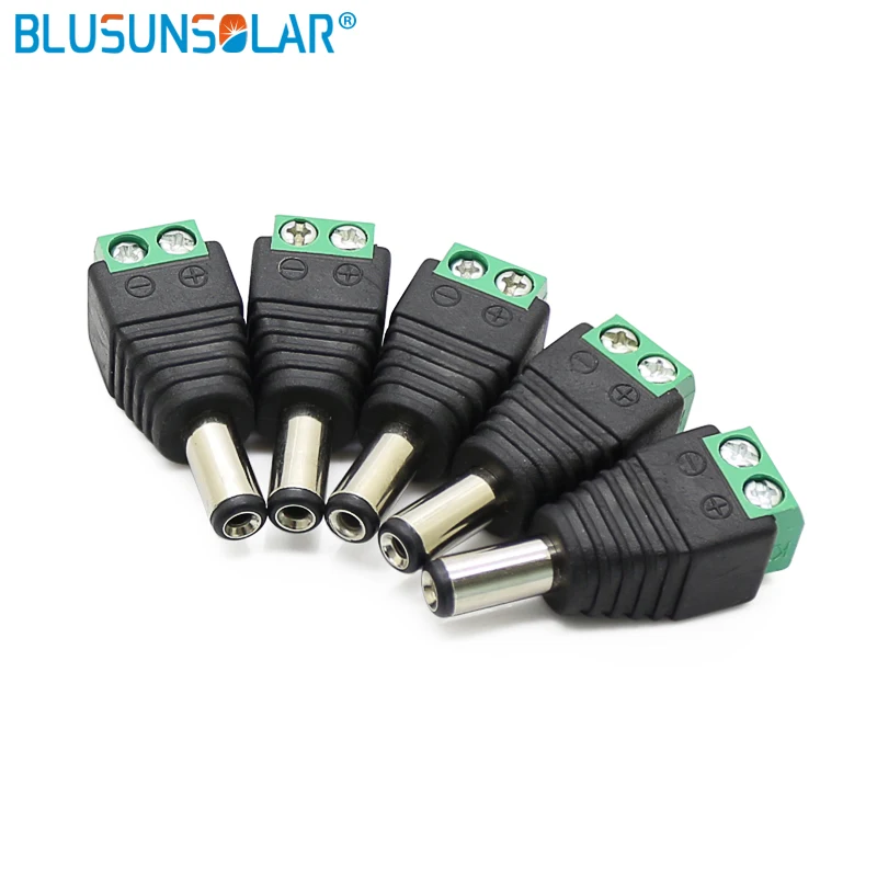 2.1mm x 5.5mm CCTV Cameras  Female Male DC Power Plug Adapter DC Power Female Plug Jack Adapter Connector Male Plug Socket