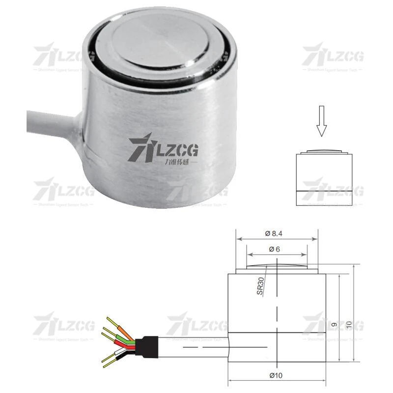 

LZCG LFC-10Z Miniature Planar Compression Force Sensor 0~50/100/200/300/500kg Load Cells & Sensors