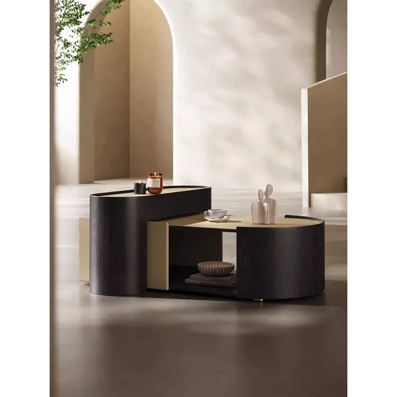 Moderner, minimalistischer Couchtisch aus italienischem Sattelleder