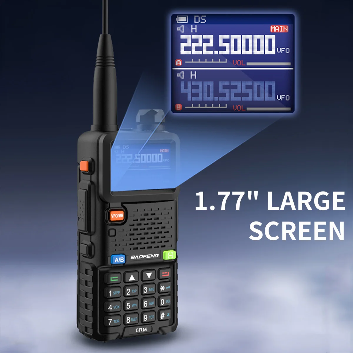 Baofeng-Radio bidireccional de 6 bandas, receptor de Tiempo NOAA, frecuencia de llave, UV-5RH de coincidencia, 5RM, 8W, 136-174/220-260/400-520MHz