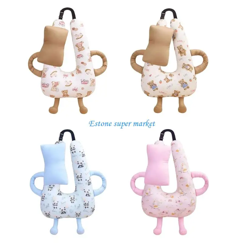 090B كارتون الطفل وسادة داعمة للرأس مسند الرأس لركوب السيارات عربات الأطفال آمنة ألياف البوليستر آلة قابل للغسل تصميم محمول #1