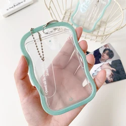 Ins Style Ocean Theme Card Holder Simple Style Transparent Acrylic Goo Card Holder KPop Idol Photo Card Case Work ID Card Holder