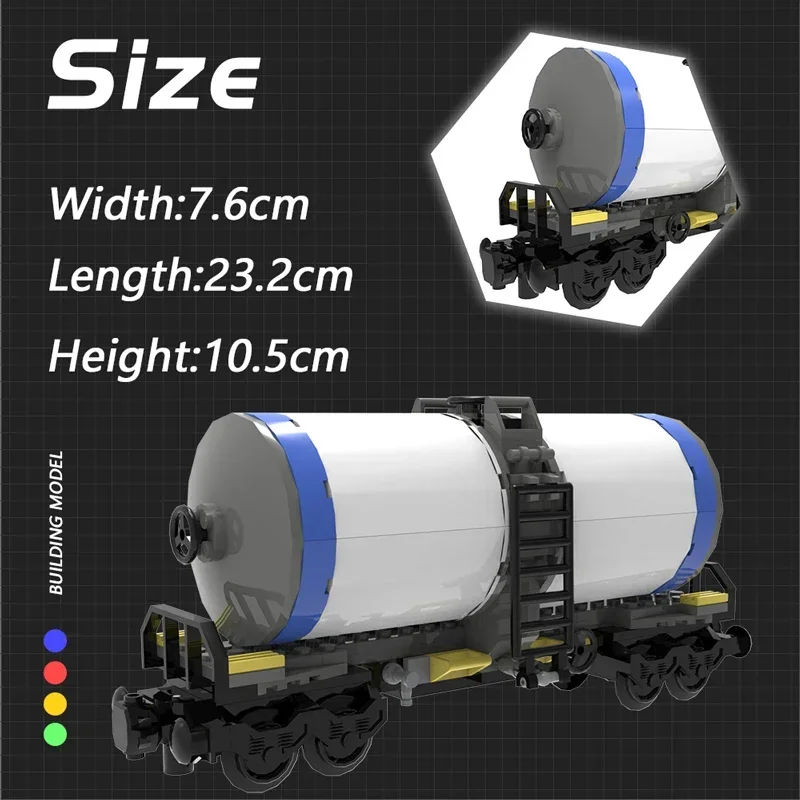 Cylinder Wagon klocki kompatybilne D B wszystkie typy pociągu lokomotywa parowa cegły Model MOC-23263 DIY Puzzle dla dzieci zabawki prezent