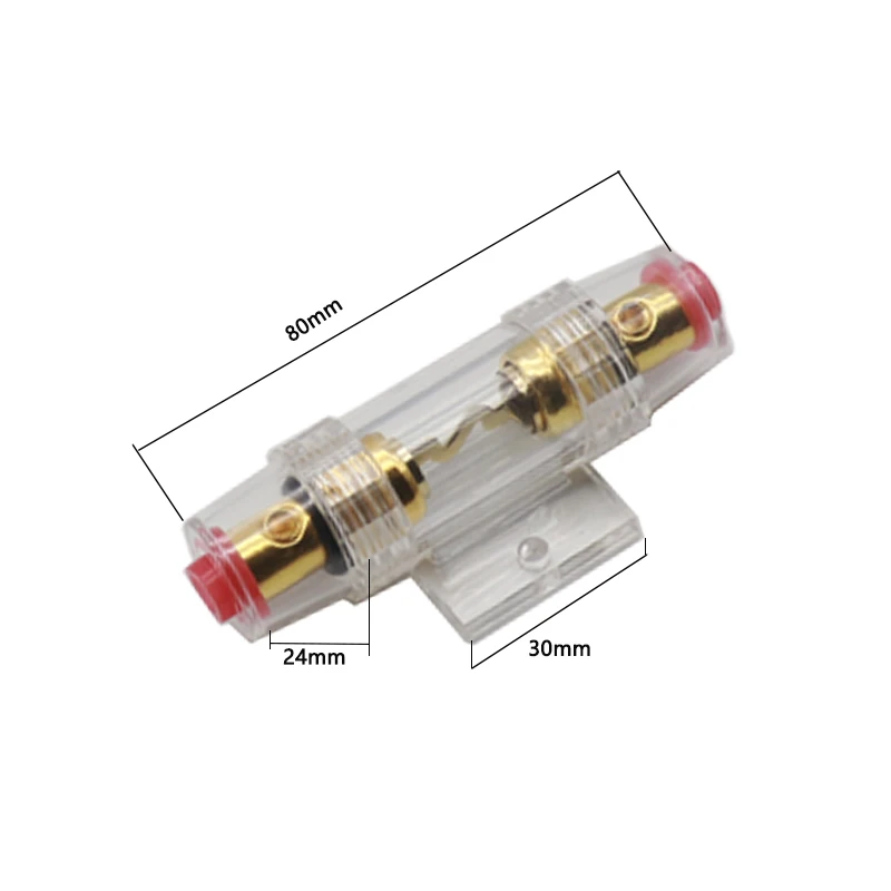【1Set】Car audio fuse tube 10A 15A 20A 25A 30A 40A 50A 60A 70A 80A 100A High quality AGU gold plated glass fuse tube 10*38MM