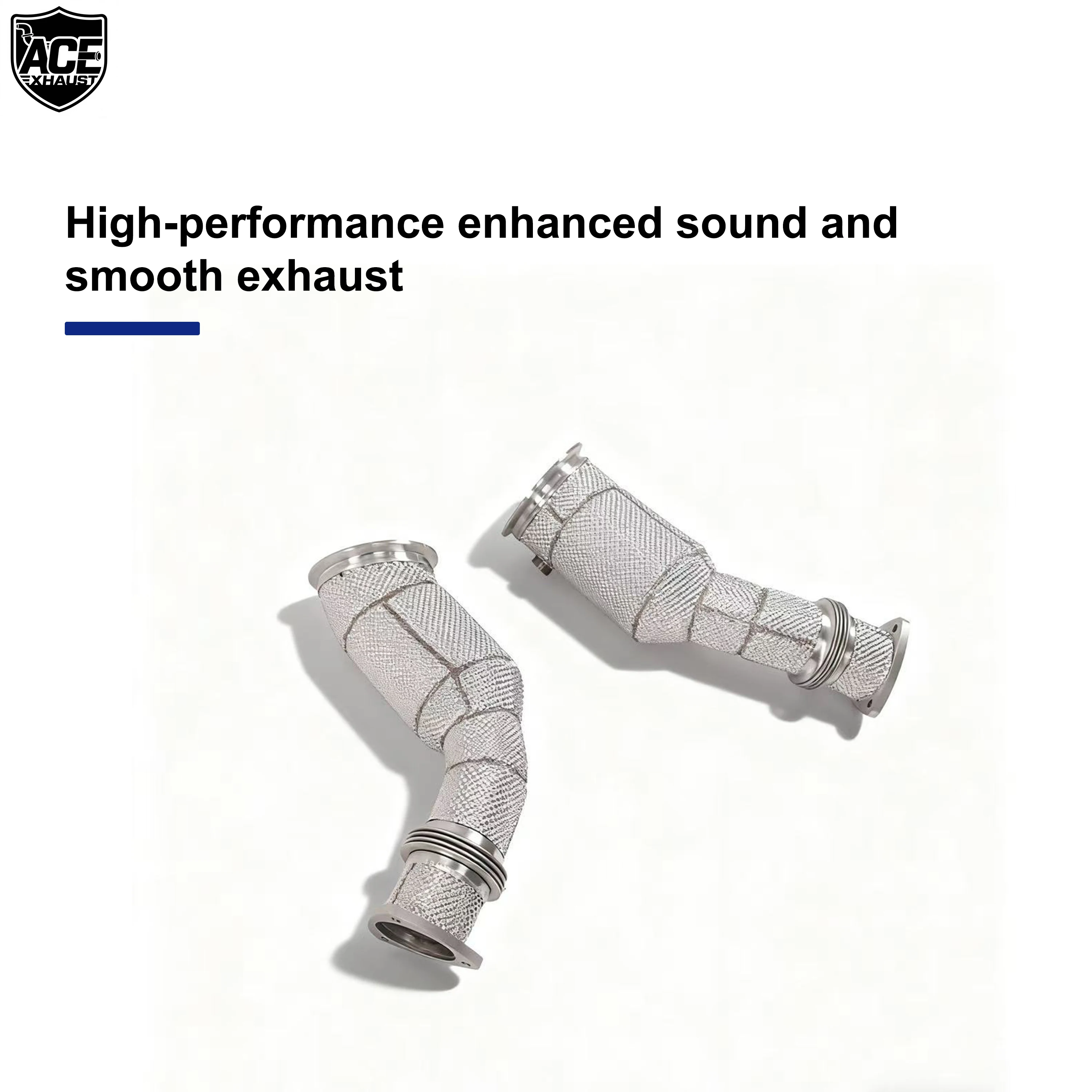 ACE Edelstahl-Rennsport-Downpipe für Aston Martin DB11 5.2T Hochleistungs-Auspuffrohr mit Hitzeschild Auspuffanlagen – Detail 6