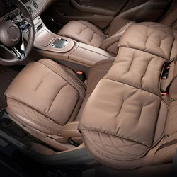 Nappa leather Car Seat Cover Soft Auto Seat Cushion Chair Protector Pad For Hyundai Santa Fe Sonata Tucson Kona I30 IX25 IX35