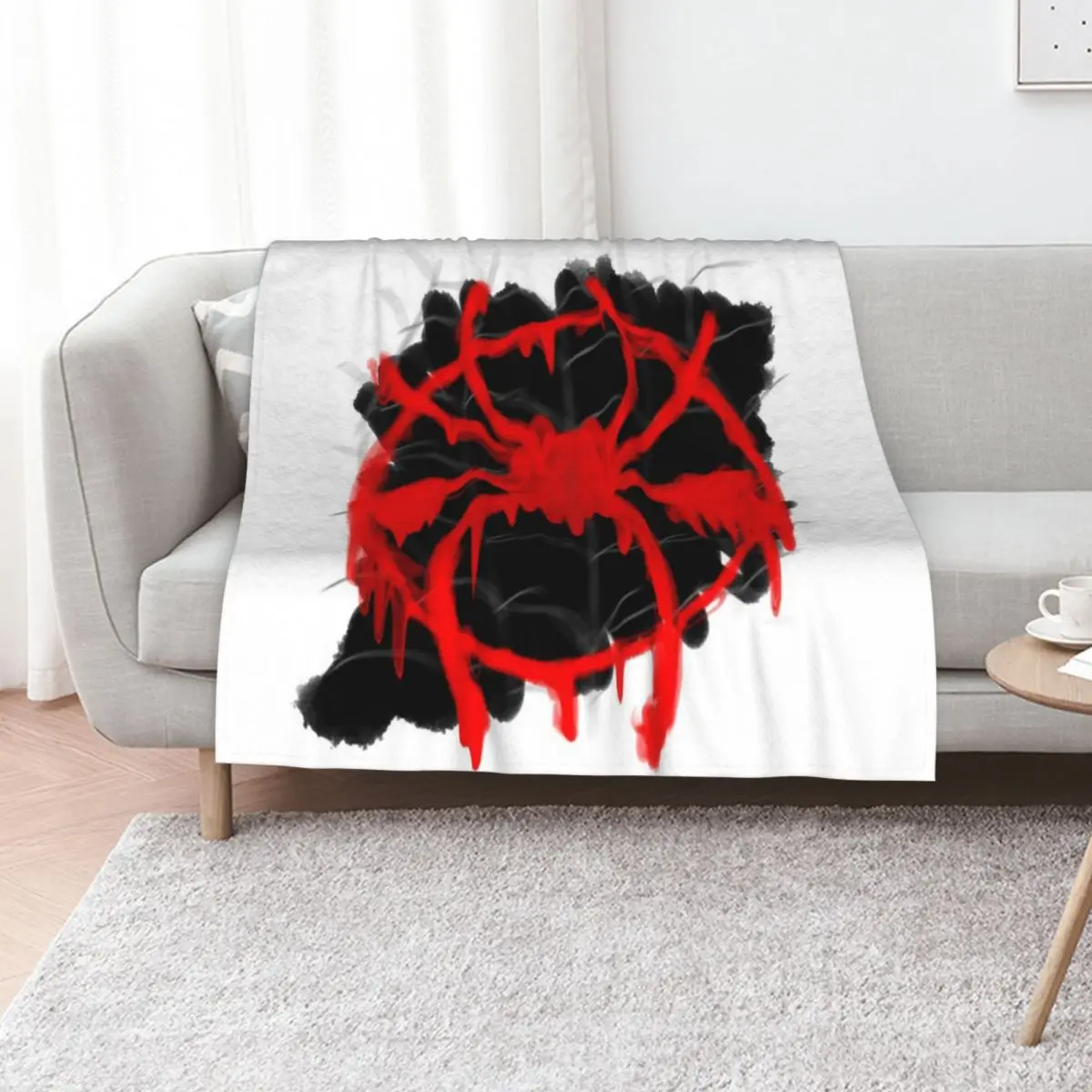Red Spray Painted Spider Throw Blanket Summer Beddings christmas decoration Decorative Beds Luxury St Sofas Soft Big Blankets
