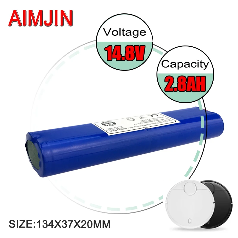 

14.8V 2800mAh Battery Pack 4S1P for Xiaomi Mijia Robotic Vacuum Cleaner Spare Parts Accessories Replacement Batteries