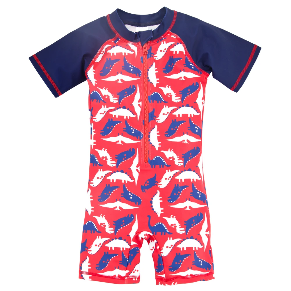 

KAVKAS Swimsuit Kids Boys One Piece Bathing Suit for Children Boys Dinosaur Print Baby Boy Swimwear Pool Surf Beach Wear