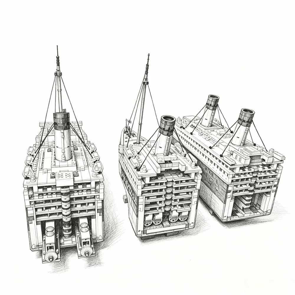 Creative 9090 PCS Large Cruise Ship Model Building Blocks Set, 1.35 Meters Long, Home Decor Ornament, Ideal for Festival Gifts