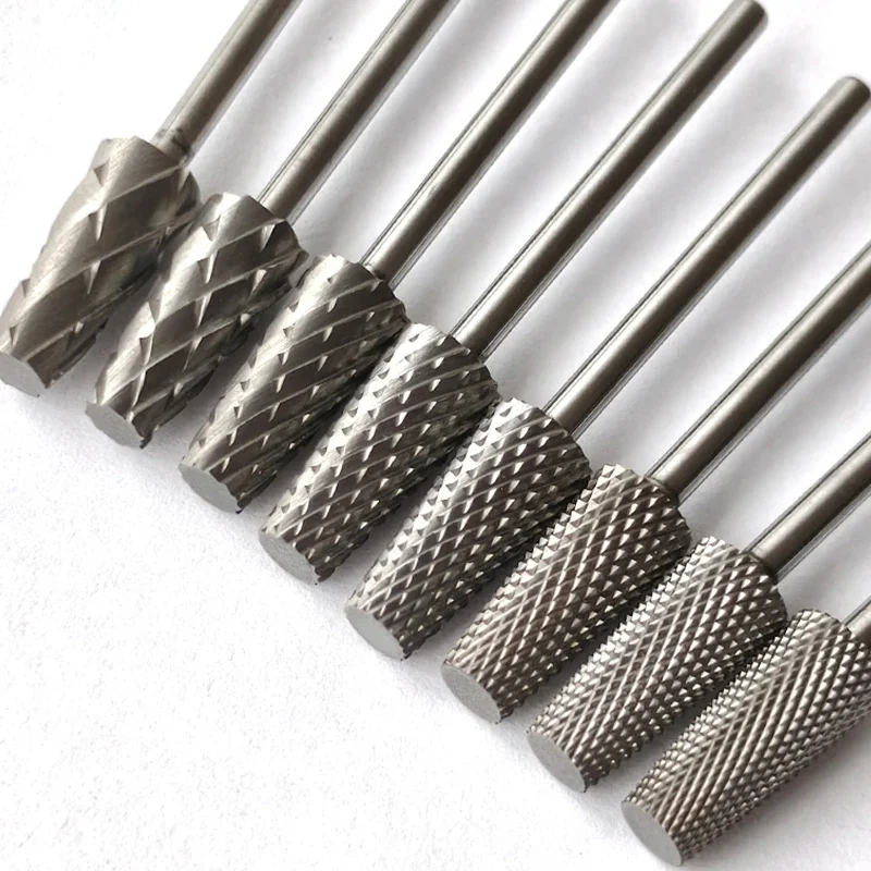 Tapered Barrel Nail Drill Bits Carbide Nails Grinding Head Milling Cutter 4XC Hard Soft Gel Removal Polishing DIY Tools