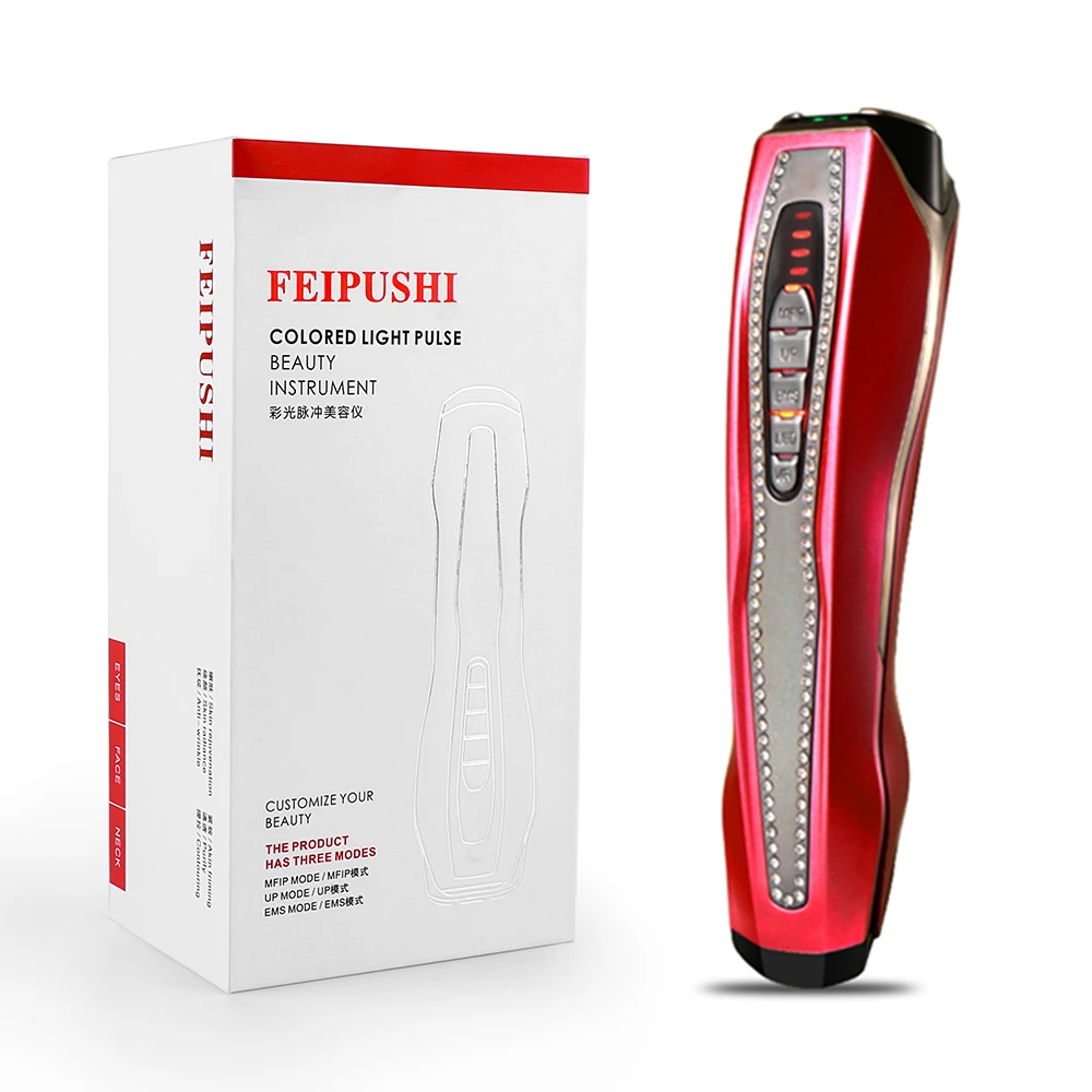 Massageador facial de radiofrequência para mulheres, rejuvenescimento da pele de fótons, pulso micro-corrente, dispositivo terapêutico RF, EMS, LED, novo, 2024