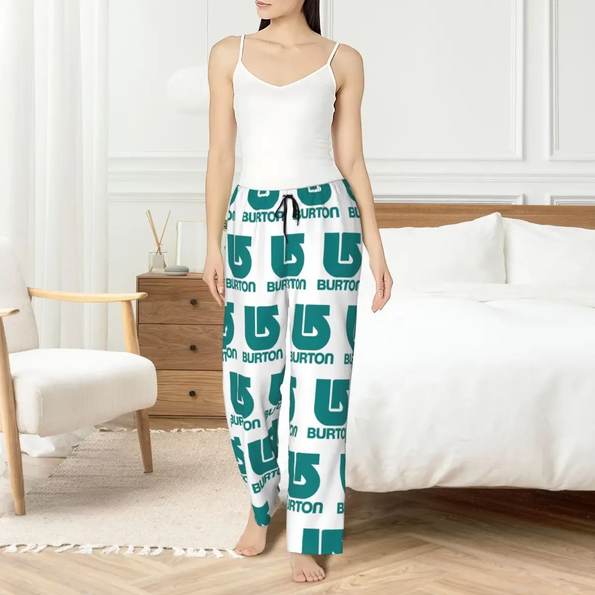 

Custom Burton Snowboard Sportive Women Pajama Pants Lounge Sleep Sleepwear Bottoms with Pockets