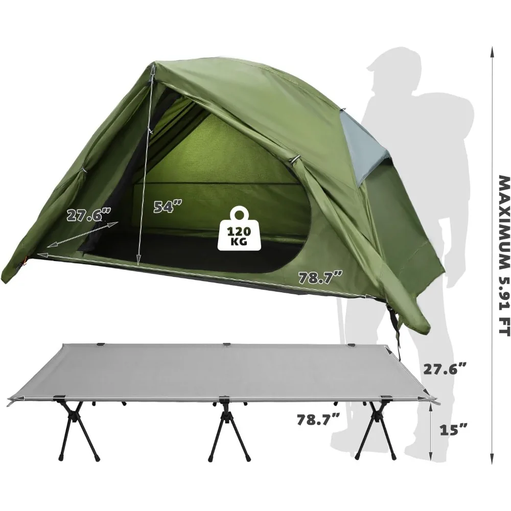 خيمة محمولة قابلة للطي 4 في 1 للمغامرات الخارجية المنفردة