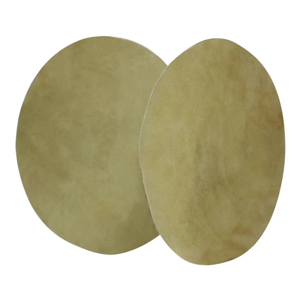 2 Pcs Drum Cover Round Goat Skin Head Replacement Musical Instrument Parts Accessories for Percussion Supplies