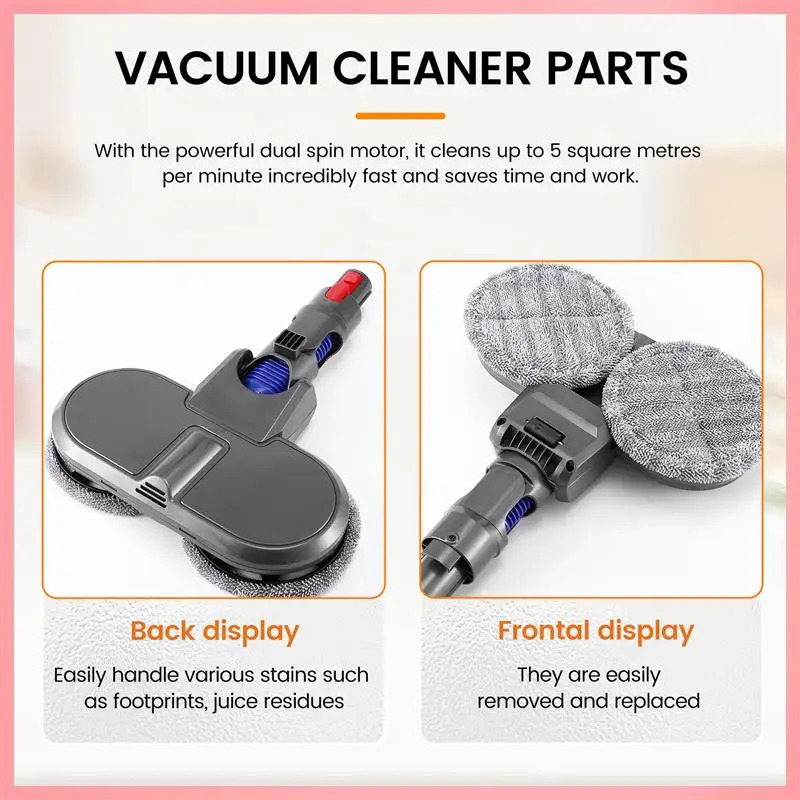 

M02K-Electric Mop Attachment For Dyson V7 V8 V10 V11 V15 Vacuum Cleaner, Including Removable Water Tank
