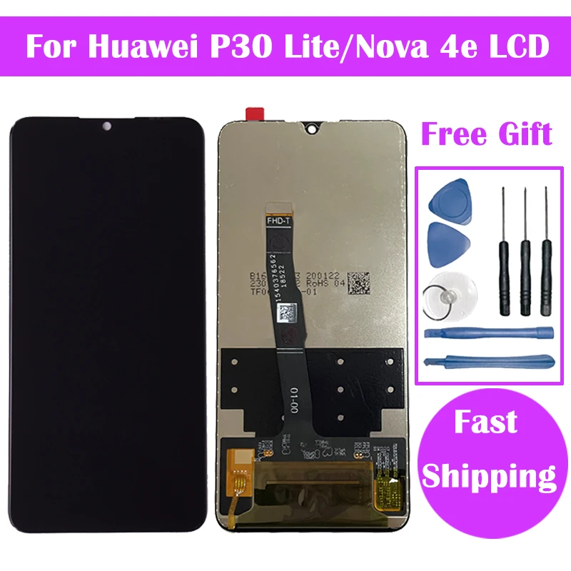 For HUAWEI P30 Lite LCD Display Digitizer Assembly For HUAWEI P30 Lite Nova 4e MAR-LX1A LX2 LX3A Screen