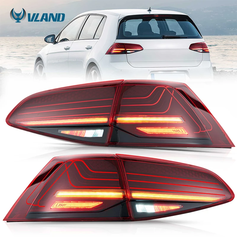 

VLAND Manufacturer LED Taillights Laser Style Rear Tail Lamp Assembly 2004-UP Sequential Rear Light for VW Mk7 Golf 7 Golf Mk7.5