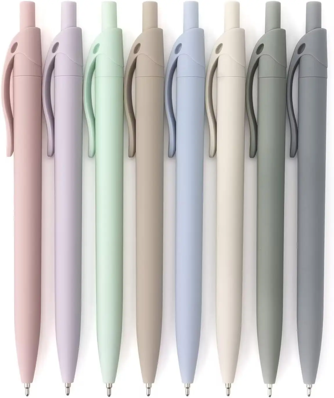 

8-Pack Retractable Ballpoint Pens, Smooth Black Ink, Comfortable Grip for Office School Home