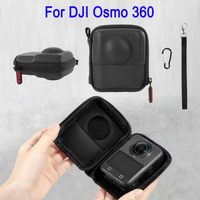 STARTRC Mini Storage Bag For DJI Osmo 360 Action Camera Single-machine Package Waterproof PU Fabric Protective Case & Hand Strap