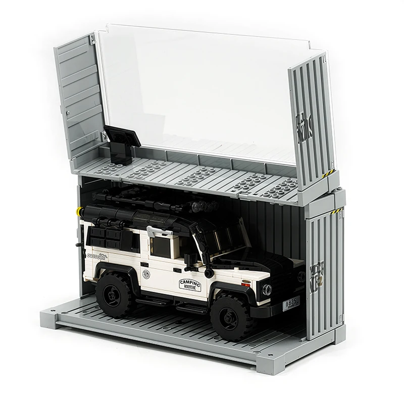 NEW PB8825 Land-Rover Camper Car SUV Speed Toy Building Block Brick with Container Display Box Desk Decor Xmas Chrismas Gift Kid