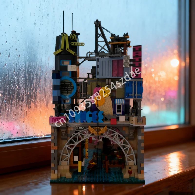 

3035 шт. MOC The Bridge Ninjia City Movieed Модель Строительные блоки Рождественский подарок Архитектура Игрушка Сборка Творческая идея Дети