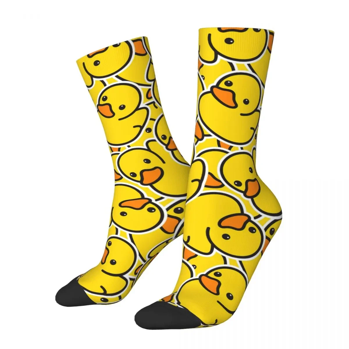 Autumn Winter Casual Men\'s Women\'s Yellow Duck Socks Cute Non-slip Soccer Socks