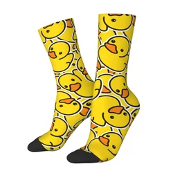 Calcetines antideslizantes de pato amarillo para hombre y mujer, calcetines de fútbol antideslizantes, informales, bonitos, Otoño e Invierno