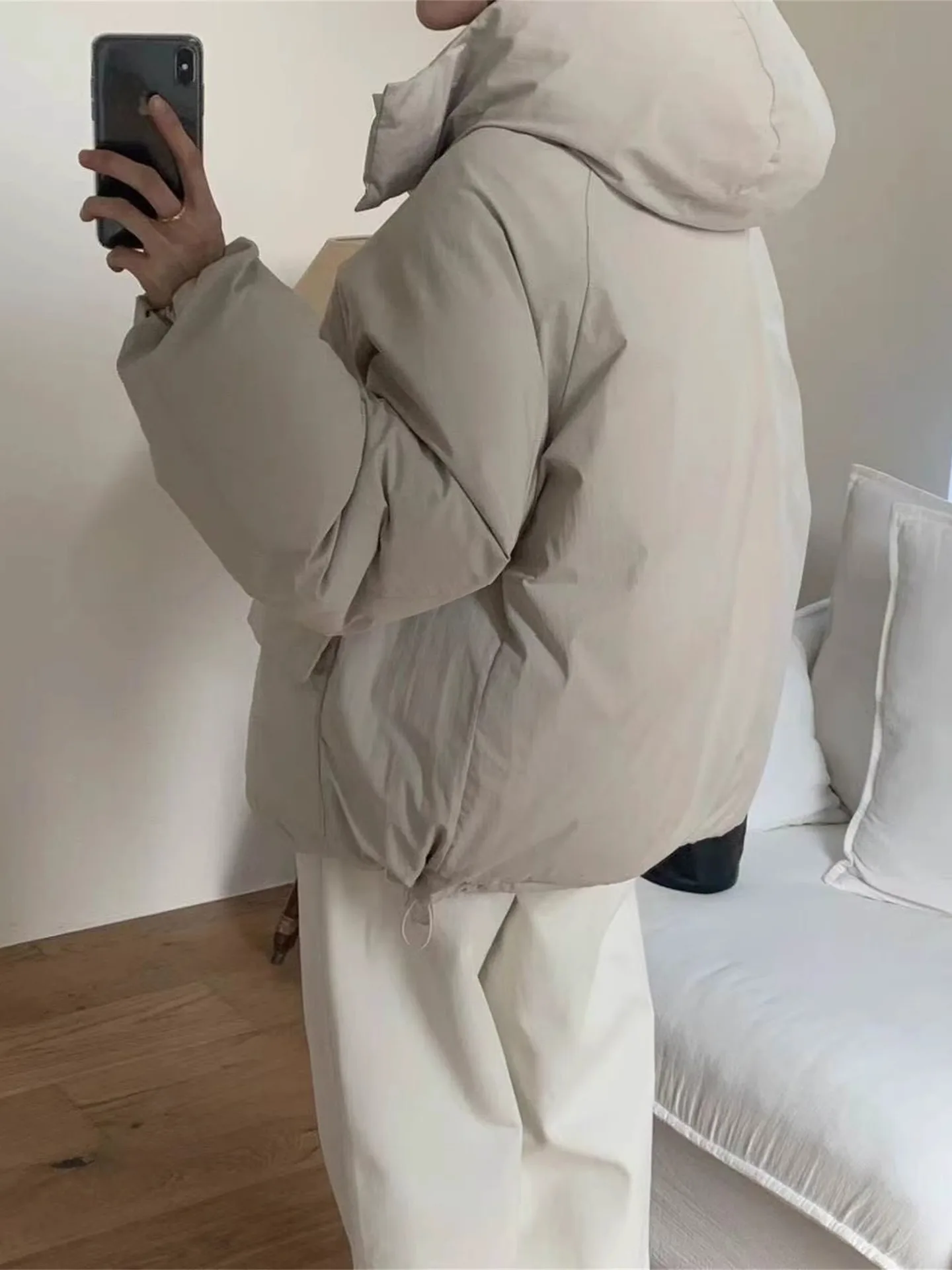 Gola ultra-quente à prova de vento com capuz Jaet Nova coleção de inverno feminina Dongda Gate Color Commute Sle Loos...